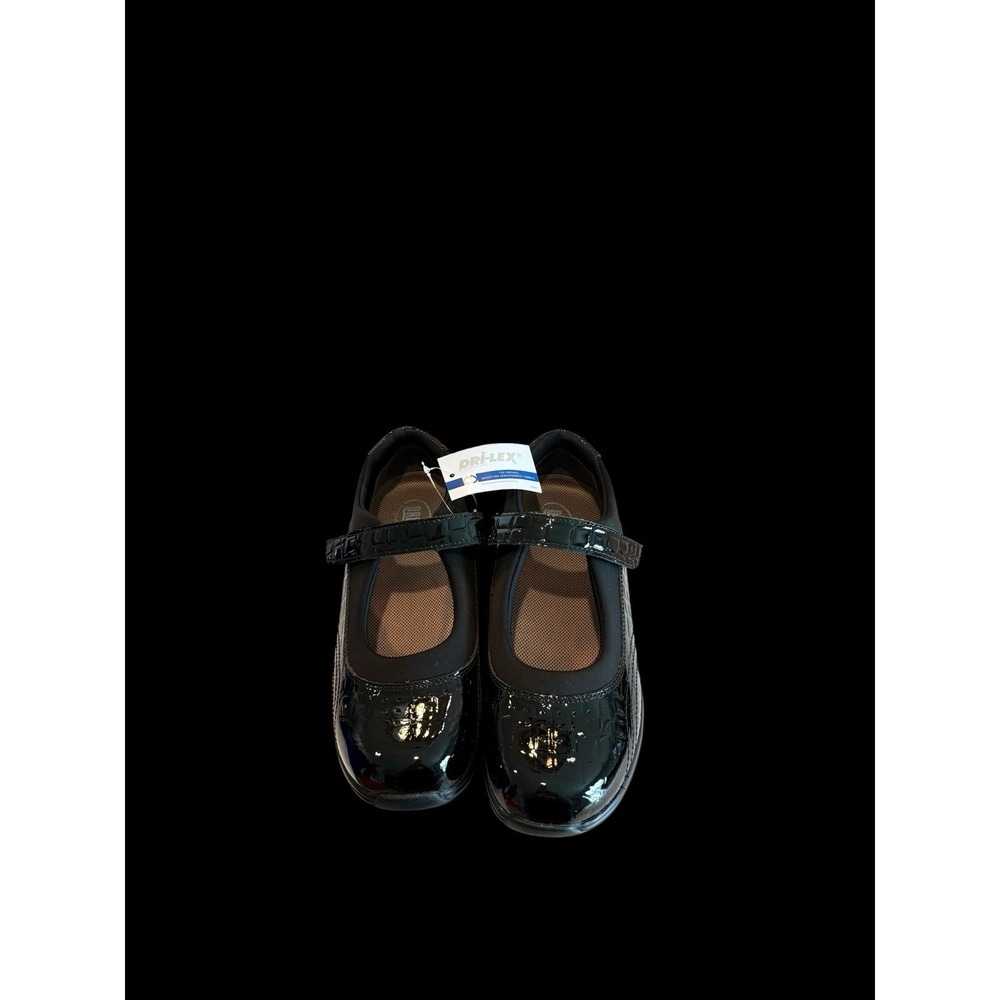 Drew Active Womens Rose Comfort Mary Janes Black Embossed Leather 8.5M New
